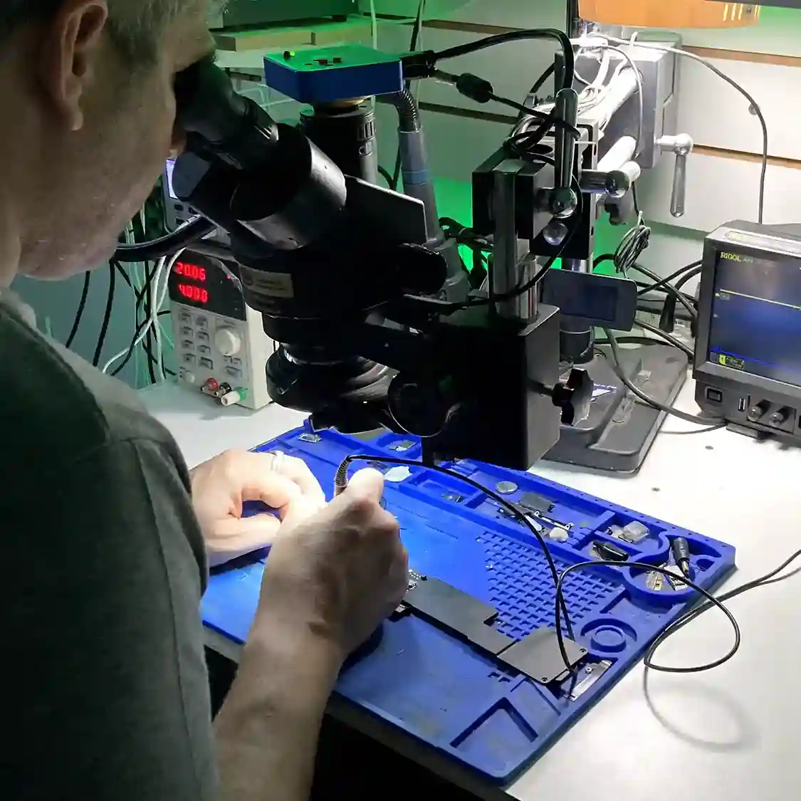 Diagnóstico de placa com osciloscópio
